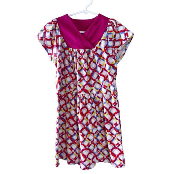 Tea Collection Mod‎ Circles Short Sleeve Dress Sz 8 - Picture 1 of 4